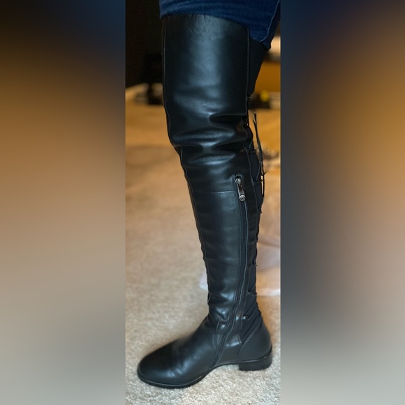 Black leather over the knee riding boots - Picture 11 of 11